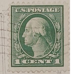 1920 Postcard with 1¢ Franklin Stamp – Washington–Franklin Series – Sept 8, 1920